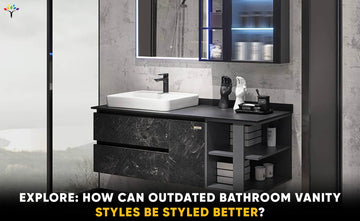 How can outdated bathroom vanity styles be styled better? 