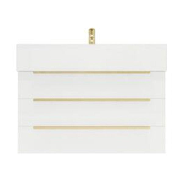 Blossom 30 In. Floating Single Sink Bathroom Vanity With Acrylic Sink Top & Aluminum Alloy Frame