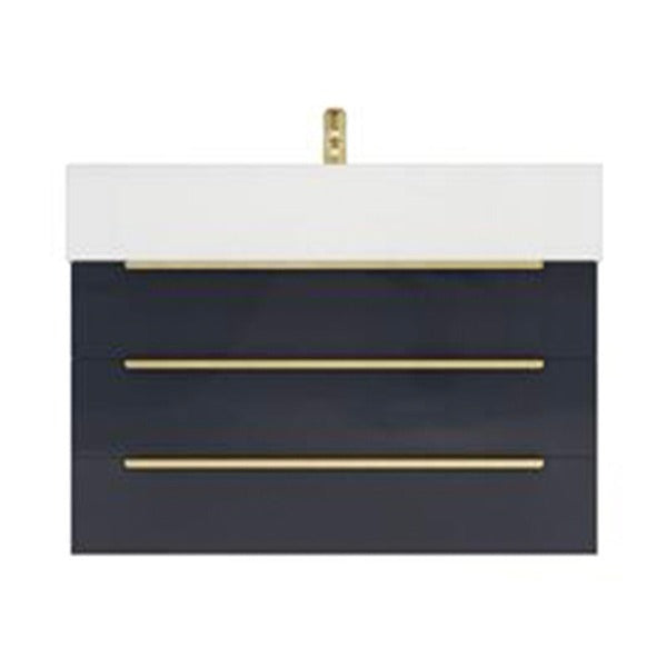 Blossom 30 In. Floating Single Sink Bathroom Vanity With Acrylic Sink Top & Aluminum Alloy Frame