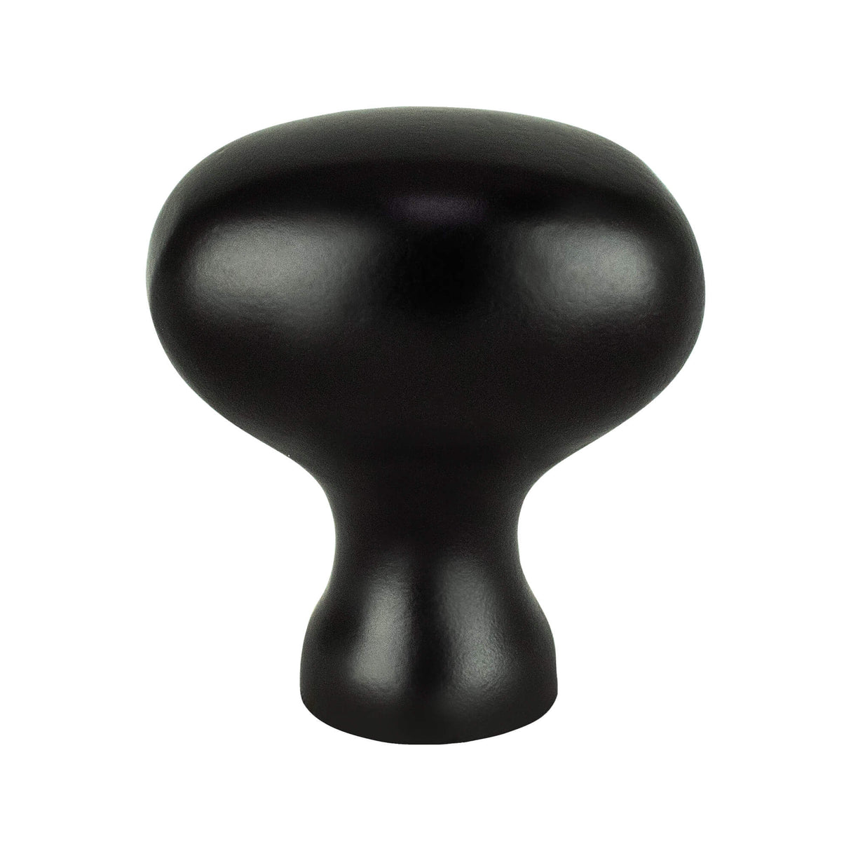 Transitional Advantage Three Matte Black Oval Knob