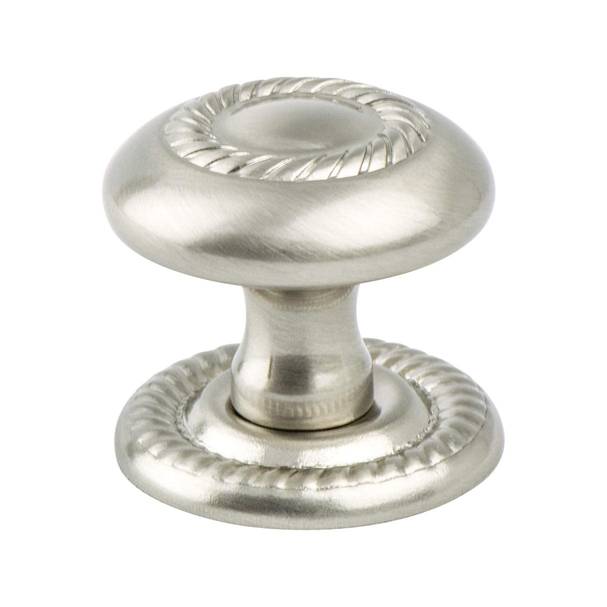 Advantage Plus Four Brushed Nickel Roped Knob