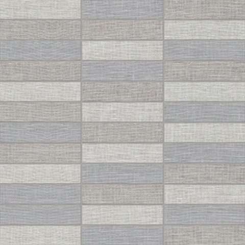 1 X 4 In Stacked Belgian Dark Blend Linen Matte Color Body Porcelain Mosaic