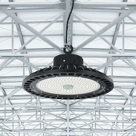 100W UFO High Bay LED Shop Lights 4000K - Dimmable (1 - 10V), AC120 - 277V, UL DLC Listed - Ideal for Commercial Warehouses, Garages, Workshops, and Factories - BUILDMYPLACE
