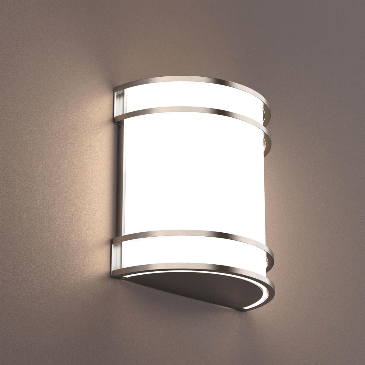 9.64" Dimmable Half Cylinder LED Wall Sconce BN Color, 17W, 1100 Lumens, 5 CCT AC120V, For Living Room, Bedroom, Hallway, Kitchen