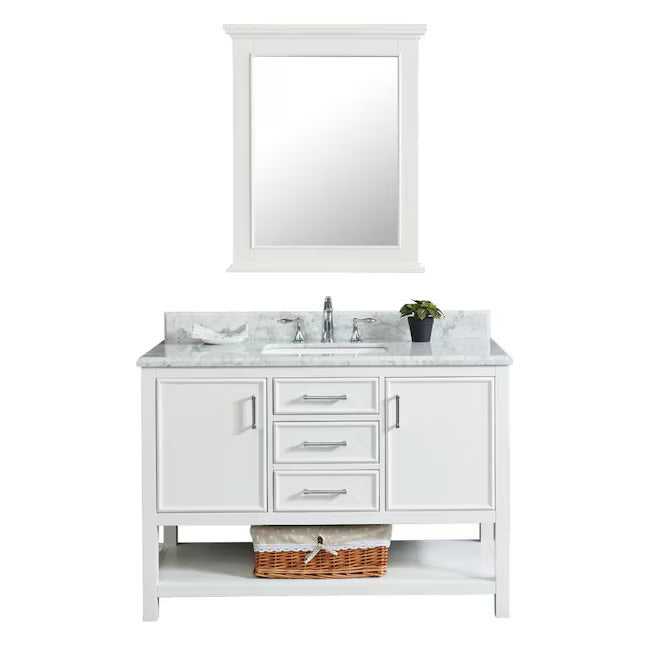 Allen-Roth Presnell 25-Inches X 36-Inches Polished Rectangle Bathroom Vanity Mirror