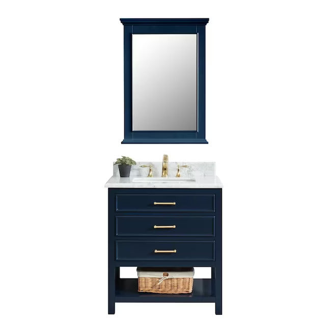 Allen-Roth Presnell 25-Inches X 36-Inches Polished Rectangle Bathroom Vanity Mirror