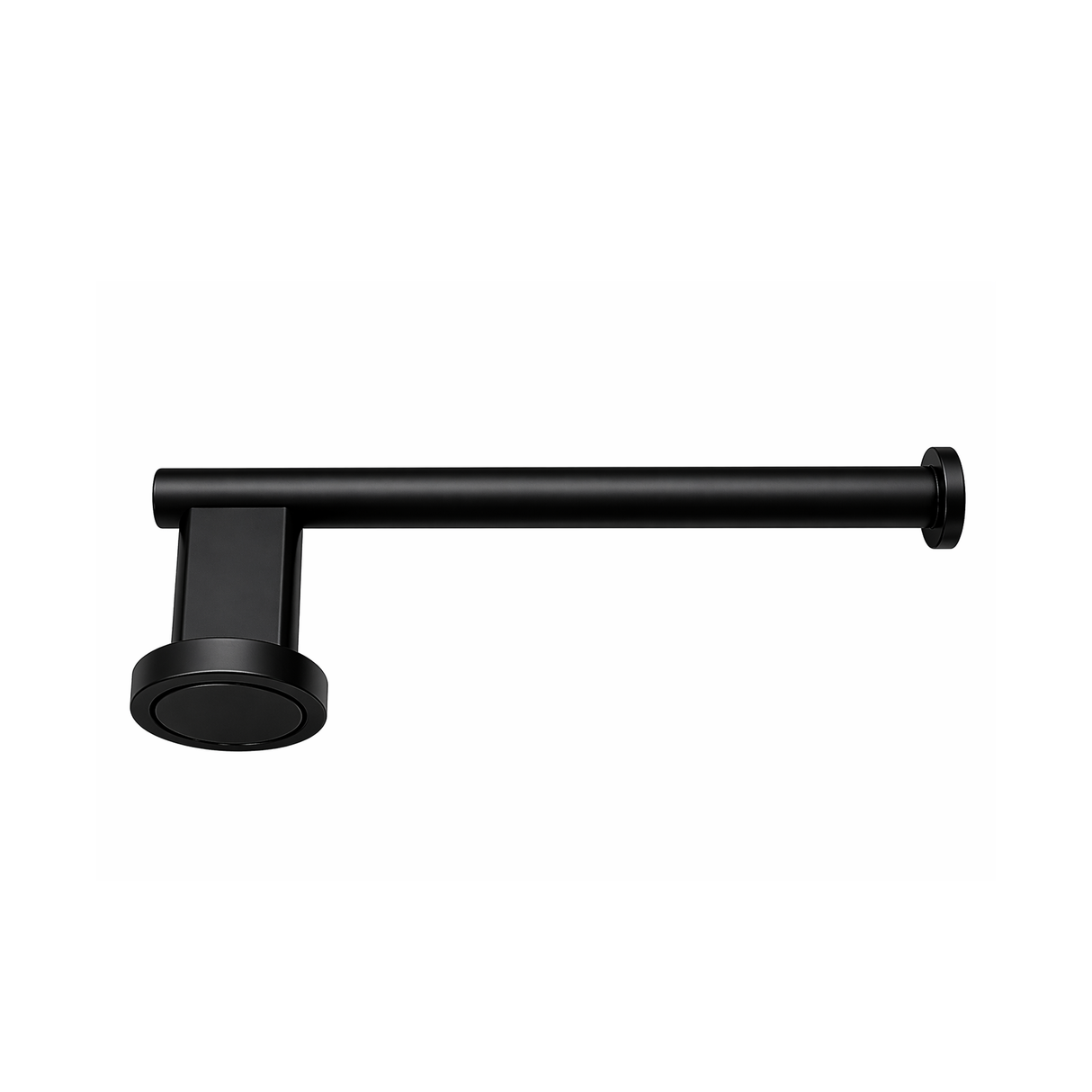Ivanees 4-Piece Bathroom Accessories Set in Matte Black Finish – Stainless Steel Robe Hook, Towel Ring, Toilet Paper Holder & Towel Bar