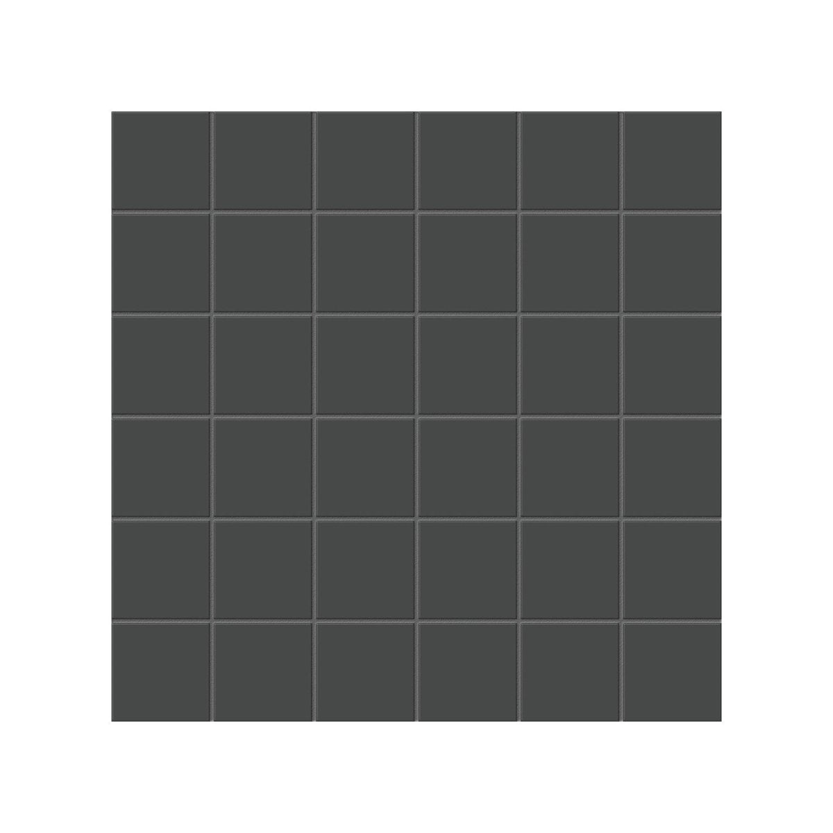 12 x 12 in. Soho Retro Black Matte Unglazed Porcelain Mosaic - BUILDMYPLACE