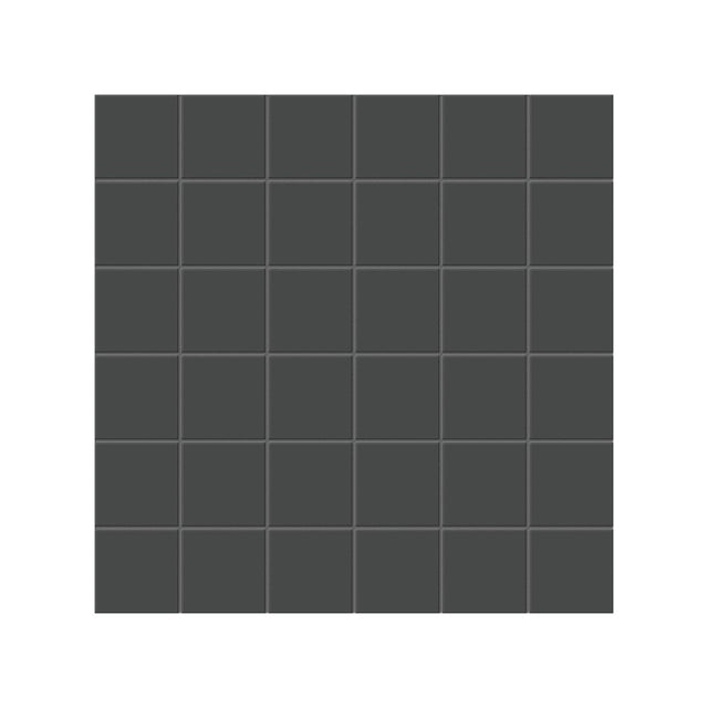 12 x 12 in. Soho Retro Black Matte Unglazed Porcelain Mosaic - BUILDMYPLACE