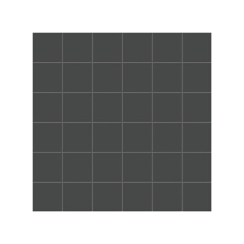 12 x 12 in. Soho Retro Black Matte Unglazed Porcelain Mosaic