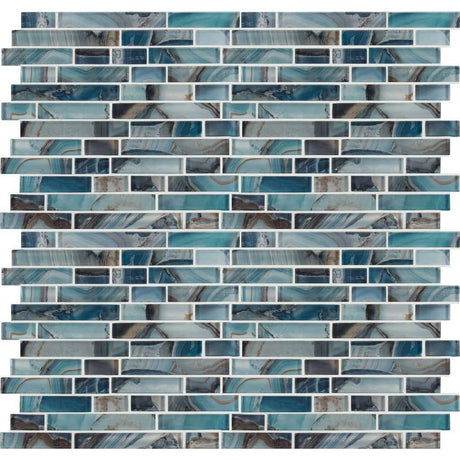 12" X 12" Night Sky Interlocking Green Mosaic Sheet (9.7SQ FT/CTN) - BUILDMYPLACE