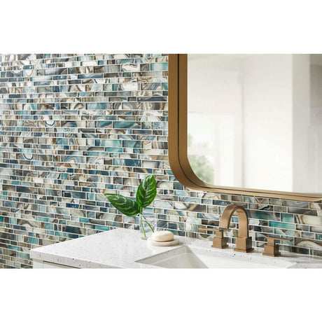 12" X 12" Night Sky Interlocking Green Mosaic Sheet (9.7SQ FT/CTN) - BUILDMYPLACE