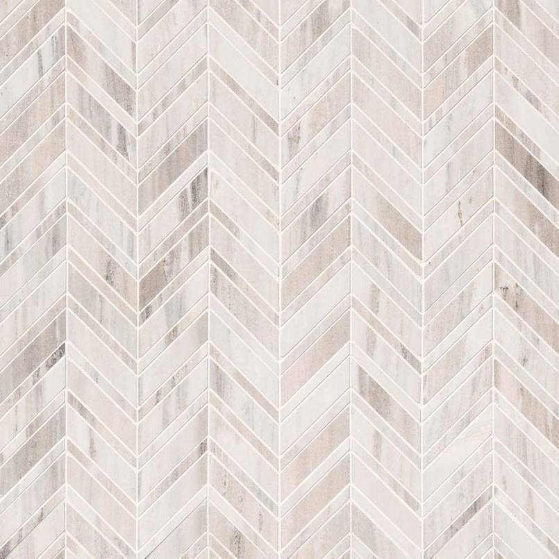 12" X 12" Palisandro Polished Beige Marble Chevron Mosaic Sheet (10SQ FT/CTN) - BUILDMYPLACE