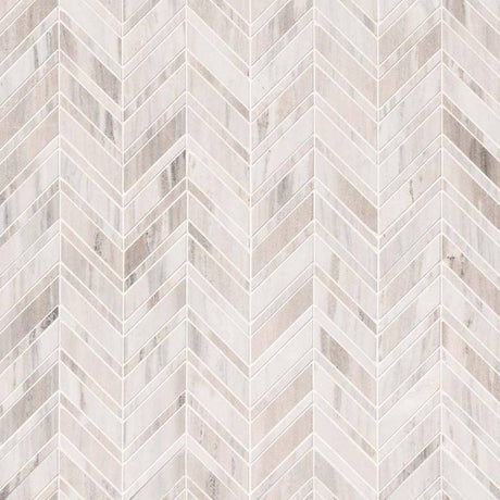12" X 12" Palisandro Polished Beige Marble Chevron Mosaic Sheet (10SQ FT/CTN) - BUILDMYPLACE