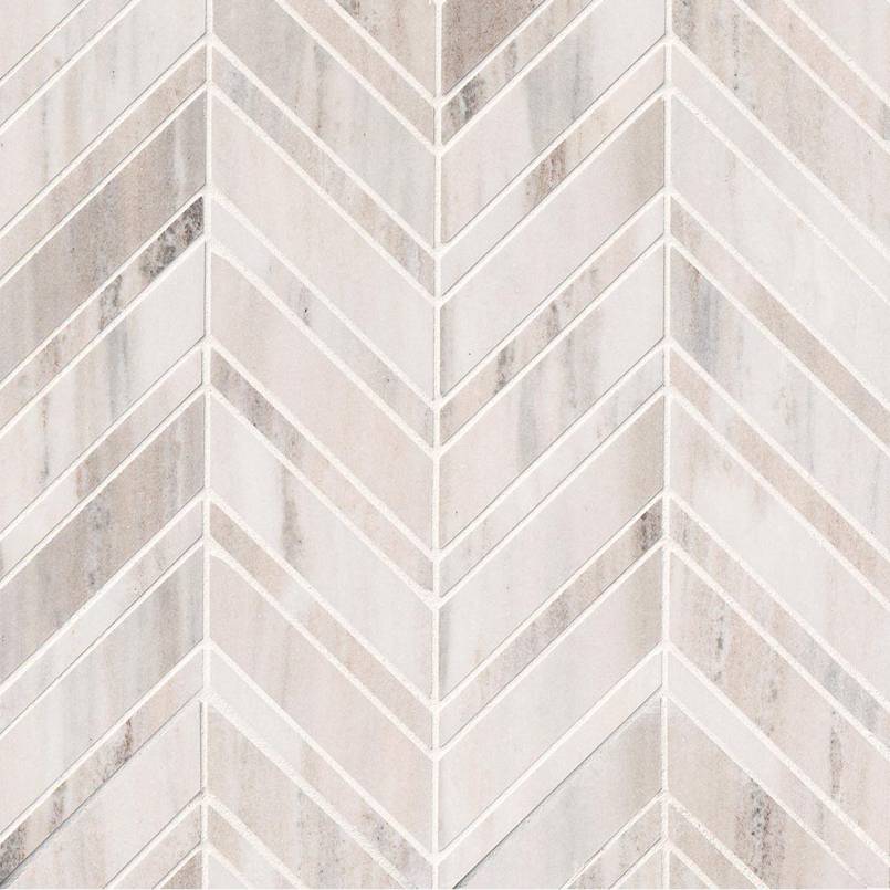 12" X 12" Palisandro Polished Beige Marble Chevron Mosaic Sheet (10SQ FT/CTN) - BUILDMYPLACE