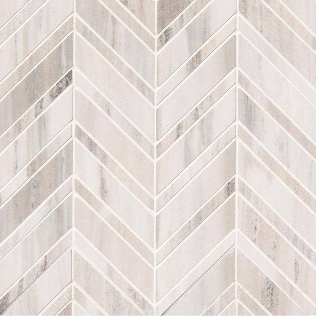 12" X 12" Palisandro Polished Beige Marble Chevron Mosaic Sheet (10SQ FT/CTN) - BUILDMYPLACE