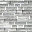 12" X 12" Silver Canvas Interlocking Light Gray Backsplash Linear Mosaic Sheet (9.7SQ FT/CTN) - BUILDMYPLACE