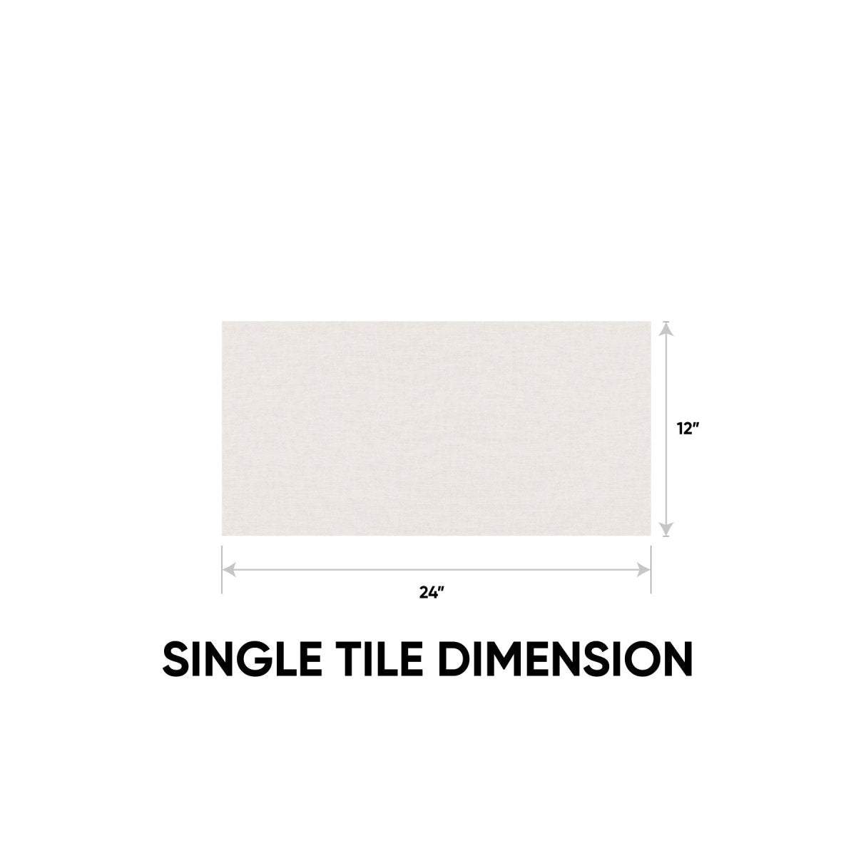 12 x 24 in. Belgian Linen Ivory Matte Rectified Color Body Porcelain Wall Tile - BUILDMYPLACE