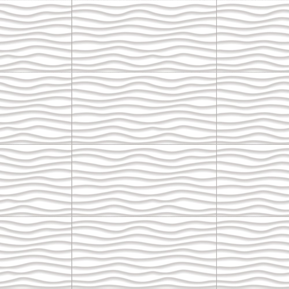 12 x 24 in. Linea White Oblique Glossy Rectified Glazed Ceramic Wall Tile - BUILDMYPLACE
