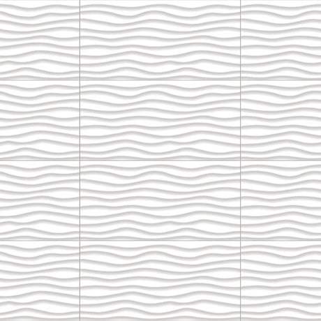 12 x 24 in. Linea White Oblique Glossy Rectified Glazed Ceramic Wall Tile - BUILDMYPLACE