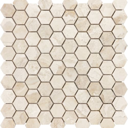1.25 In Hexagon Impero Reale Polished Marble Mosaic - BUILDMYPLACE