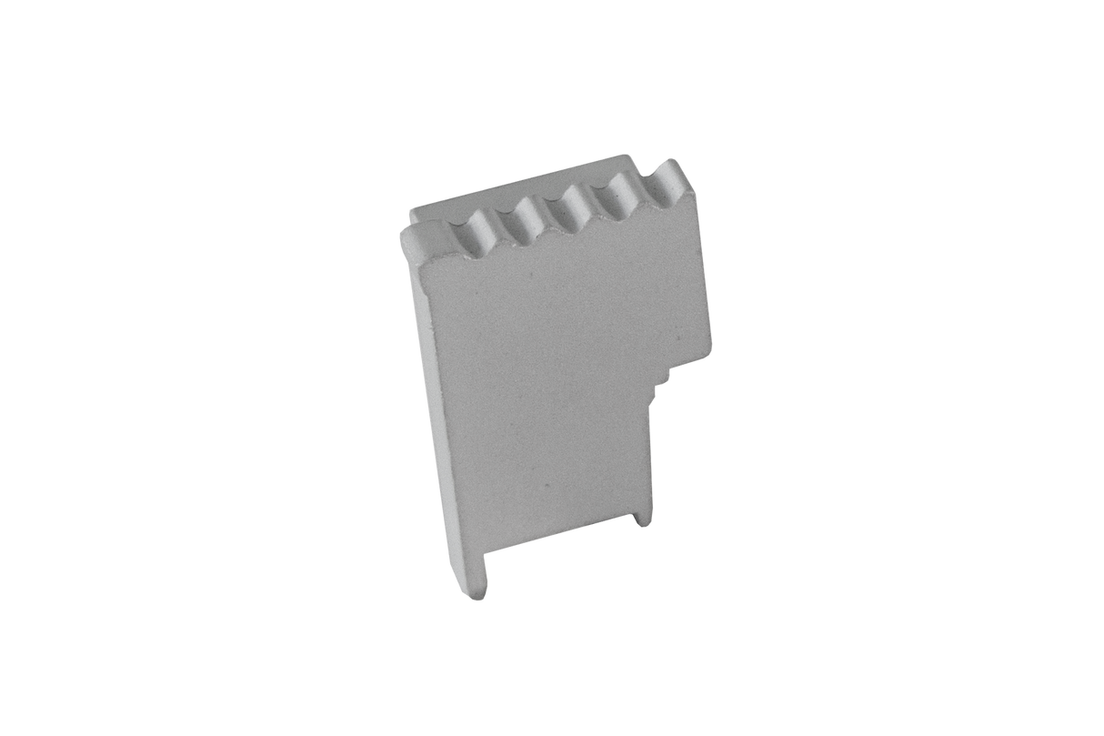 SQUARESTEP LED Endcap left - 7/16 - Silver anodized - aluminum