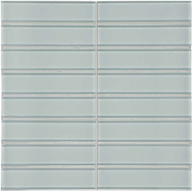 1.5 X 6 In Stacked Element Cloud Light Colors Glass Mosaic - BUILDMYPLACE