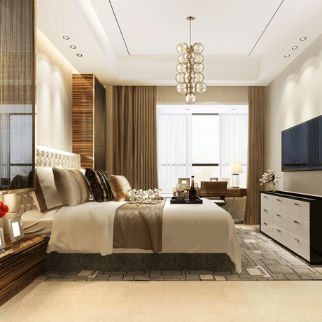 16 - Light Modern Glass Ball Bubble Chandelier New Brass Finish Hardware with Mercury Glass, E12 Base - BUILDMYPLACE