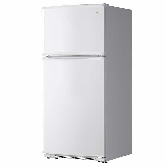 18 cu. ft. Top Freezer Refrigerator With Glass Shelves and Garage Ready In White - BUILDMYPLACE