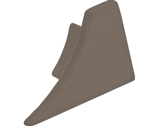 T-COVE Connection Trim Endcap Right Aluminum - Nickel- Anodized 2pc. Tile Edge Trim | TCAE 220-T-XKR/2