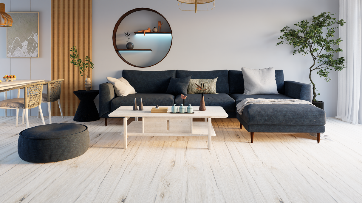 NEST PINE 8 in. x 48 in. x 8.5 mm MATT Marble Look Tile - Porcelain Floor and Wall Tile (13.3 Sqft/Box)