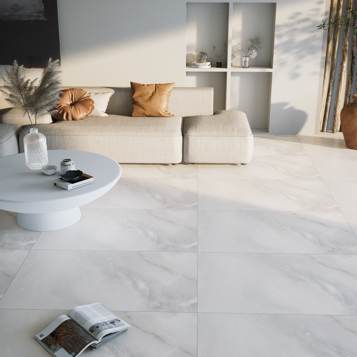 12 x 24 in Lumino Onyx Heritage Texture Pressed Glazed Porcelain Tile