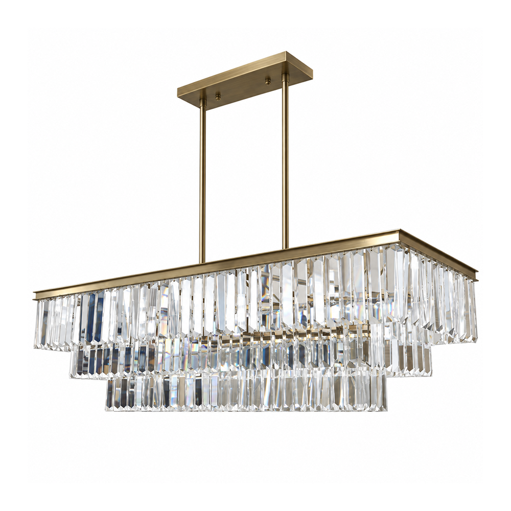 12-Light Pendant Chandelier, E12 Base, 60W Max Per Socket, 17.5-Inch Depth