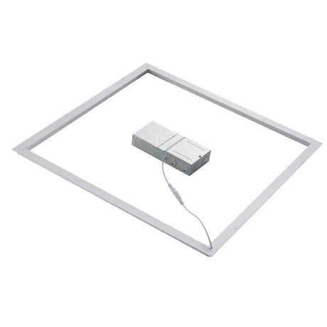 2 ft. x 2 ft. LED T - Bar Panel Light, 20W/30W/40W Wattage adjustable, 3000K/4000K/5000K CCT Changeable, 4800LM, >80 CRI, Dimmable, ETL, DLC Listed, For Offices, Schools, Hospitality, Retail - BUILDMYPLACE