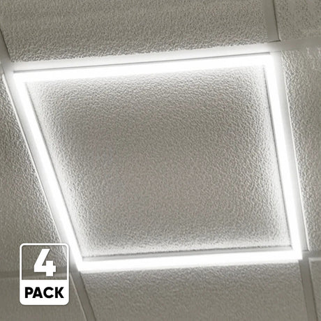 2 ft. x 2 ft. LED T - Bar Panel Light, 20W/30W/40W Wattage adjustable, 3000K/4000K/5000K CCT Changeable, 4800LM, >80 CRI, Dimmable, ETL, DLC Listed, For Offices, Schools, Hospitality, Retail - BUILDMYPLACE