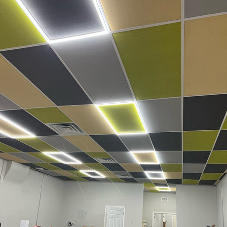 2 ft. x 2 ft. LED T - Bar Panel Light, 20W/30W/40W Wattage adjustable, 3000K/4000K/5000K CCT Changeable, 4800LM, >80 CRI, Dimmable, ETL, DLC Listed, For Offices, Schools, Hospitality, Retail - BUILDMYPLACE