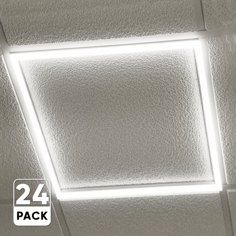 2 ft. x 2 ft. LED T - Bar Panel Light, 20W/30W/40W Wattage adjustable, 3000K/4000K/5000K CCT Changeable, 4800LM, >80 CRI, Dimmable, ETL, DLC Listed, For Offices, Schools, Hospitality, Retail - BUILDMYPLACE