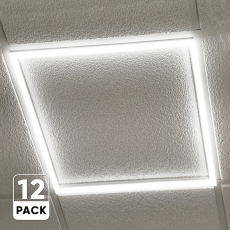 2 ft. x 2 ft. LED T - Bar Panel Light, 20W/30W/40W Wattage adjustable, 3000K/4000K/5000K CCT Changeable, 4800LM, >80 CRI, Dimmable, ETL, DLC Listed, For Offices, Schools, Hospitality, Retail - BUILDMYPLACE