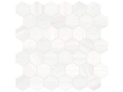 2 in Cosmo Lumino Hexagon Honed Dolomite Mosaic