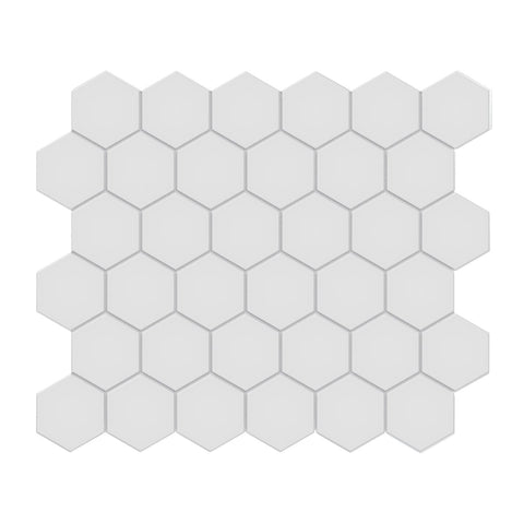 2 In Hexagon Soho Gallery Grey Matte Glazed Porcelain Mosaic