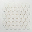 2 in Hexagon Thassos White Polished Marble Mosaic Tile - BUILDMYPLACE