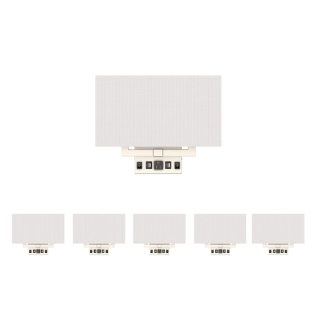 2 - Light, Wall Sconce for Bedroom with 2 Switch, 2 USB, 2 Type C & 1 Outlet, White Fabric / Acrylic Shade, Wall Mounted Lamps for Hotel, Corridor and Restaurant - BUILDMYPLACE
