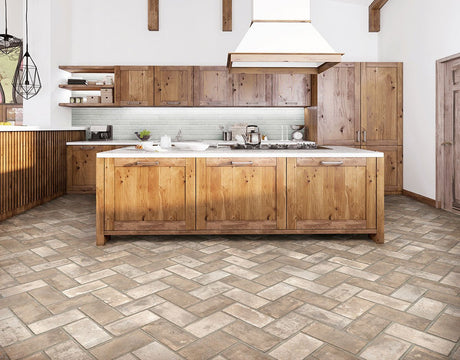 2" X 10" Brickstone Capella Ivory Glazed Matte Porcelain Tile (5.15SQ FT/CTN) - BUILDMYPLACE