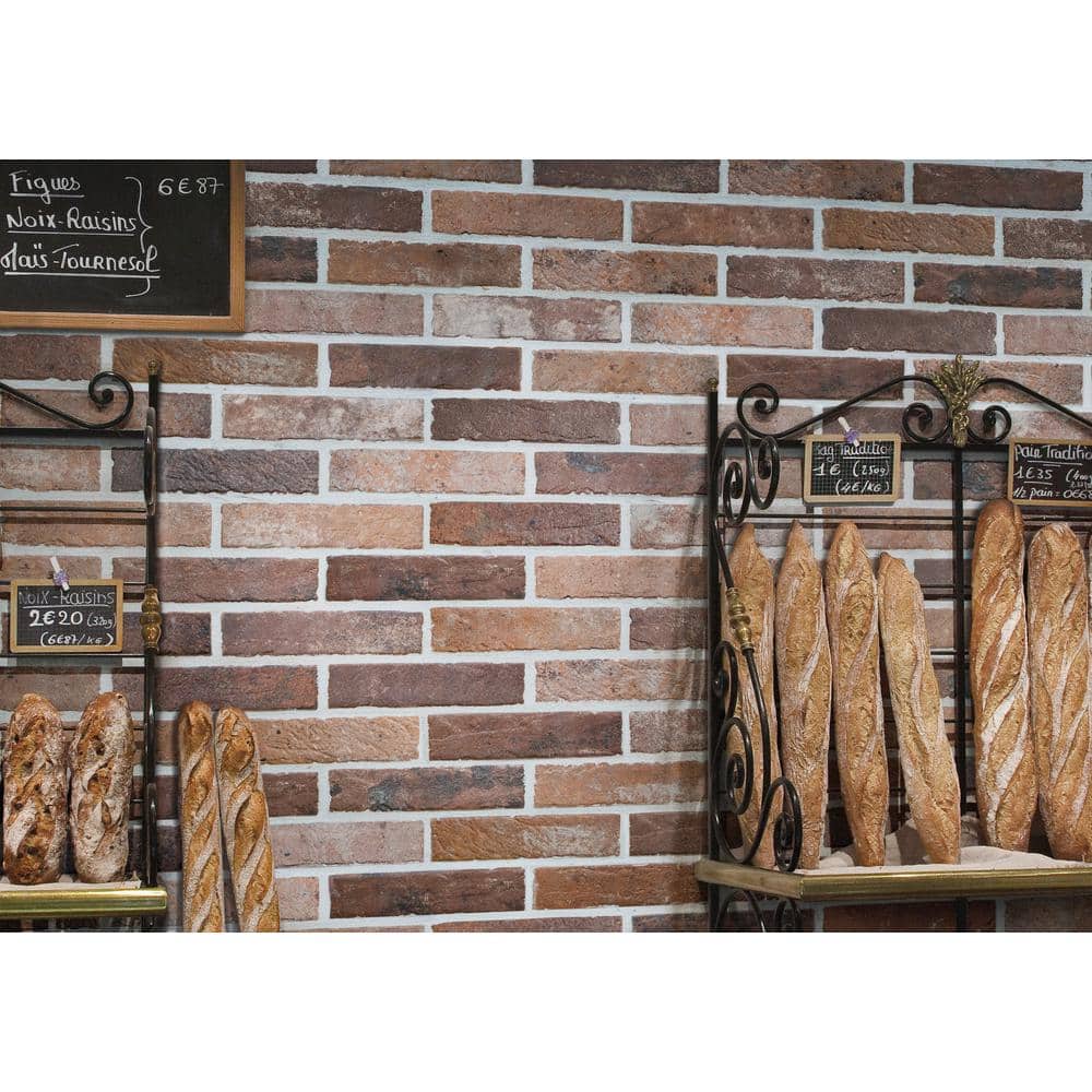 2" X 10" Brickstone Capella Red Glazed Matte Porcelain Tile (5.15SQ FT/CTN) - BUILDMYPLACE