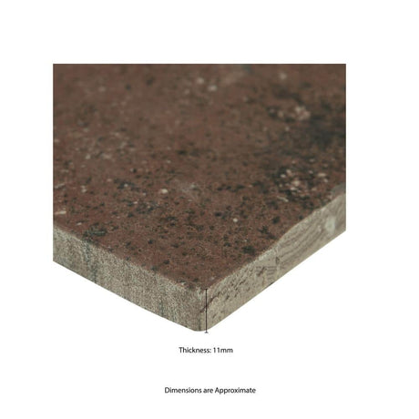 2" X 10" Brickstone Capella Red Glazed Matte Porcelain Tile (5.15SQ FT/CTN) - BUILDMYPLACE