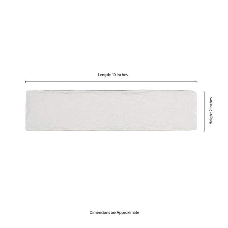 2" X 10" Brickstone Capella White Glazed Matte Porcelain Tile (5.15SQ FT/CTN) - BUILDMYPLACE