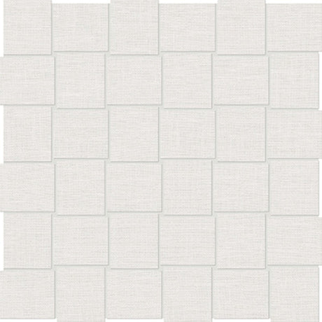 2 X 2 In Basketweave Belgian Ivory Linen Matte Color Body Porcelain Mosaic - BUILDMYPLACE