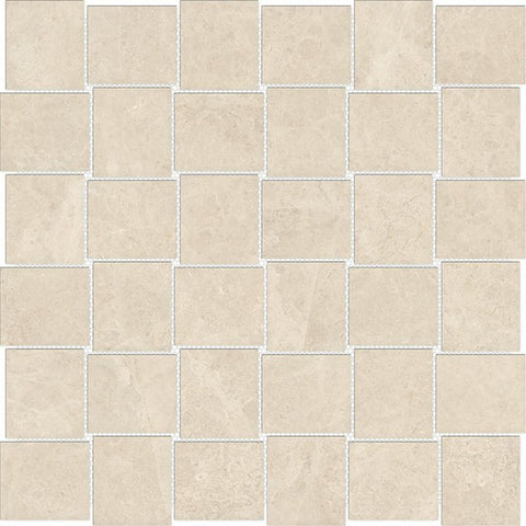 2 X 2 In Basketweave Mayfair Allure Ivory Matte Glazed Porcelain Mosaic