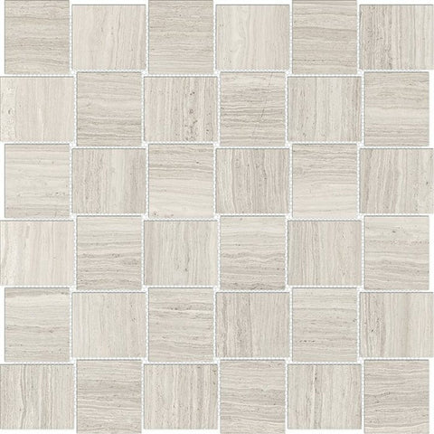 2 X 2 In Basketweave Mayfair Strada Ash Matte Glazed Porcelain Mosaic