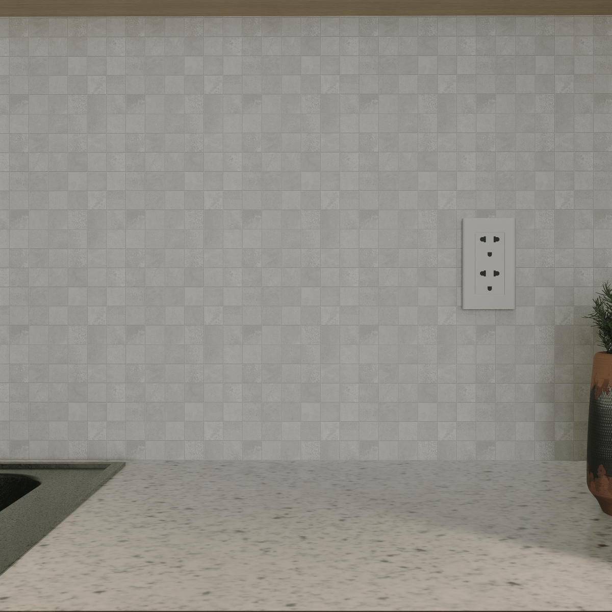 2 x 2 in. Ceraforge Lithium Matte Color Body Porcelain Mosaic Tile - BUILDMYPLACE